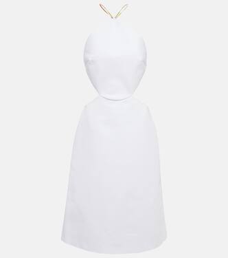 Cutout cotton-blend midi dress | Pucci