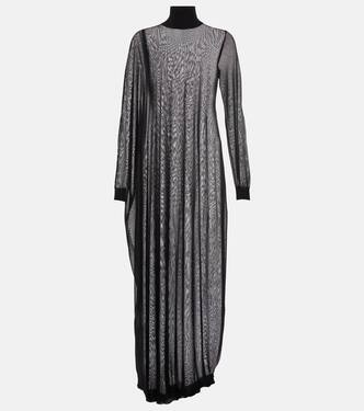 Sheer high-neck maxi dress | Alaïa