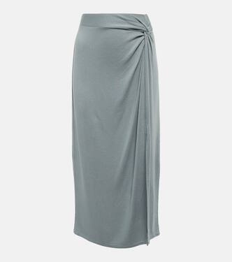 Side Twist midi skirt | Vince