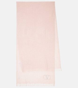 VLogo cashmere and silk blend scarf | Valentino