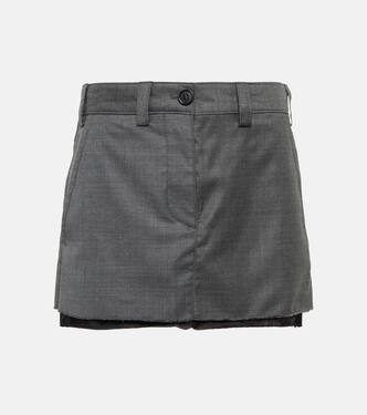 Virgin wool miniskirt | Miu Miu