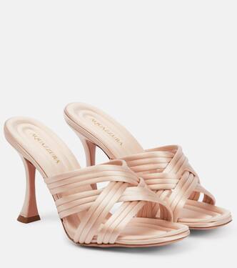 Oahu 95 satin mules | Aquazzura