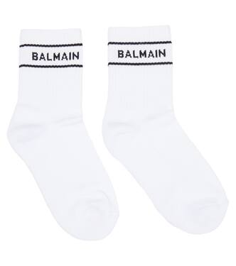 Logo cotton-blend socks | Balmain Kids