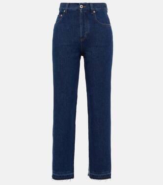 Two-tone high-rise straight jeans | Loewe