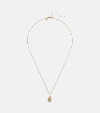 Nautilus Shell 14kt gold pendant necklace with diamonds | Sydney Evan
