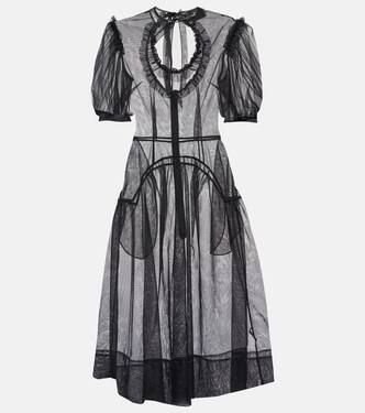 Puff-sleeve tulle midi dress | Simone Rocha