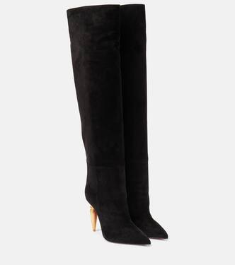 Lipbotta 100 suede knee-high boots | Christian Louboutin