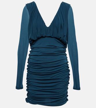 Draped jersey minidress | Saint Laurent