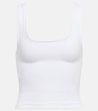 Ribbed-knit cotton-blend tank top | Wardrobe.NYC