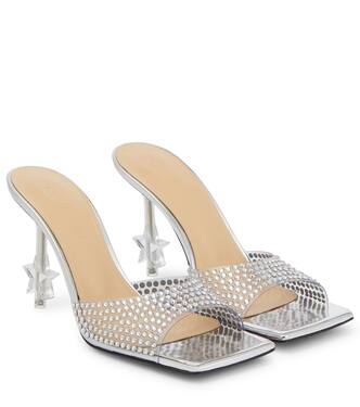 Star crystal-embellished PVC mules | Mach & Mach