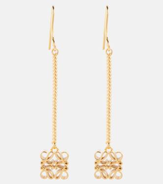 Anagram sterling silver drop earrings | Loewe
