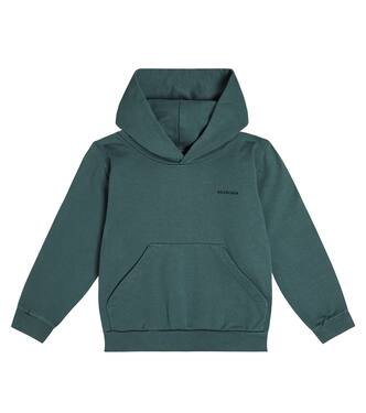 Logo cotton-blend hoodie | Balenciaga Kids