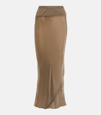 Cupro maxi skirt | Rick Owens