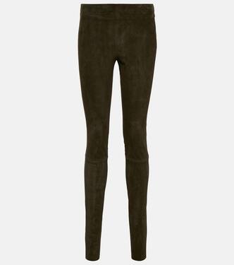 Carolyn high-rise suede leggings | Stouls