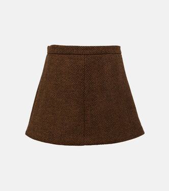 High-Rise Shorts aus Wolle | REDValentino