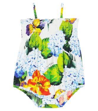 Baby floral cotton bodysuit | Dolce&Gabbana Kids