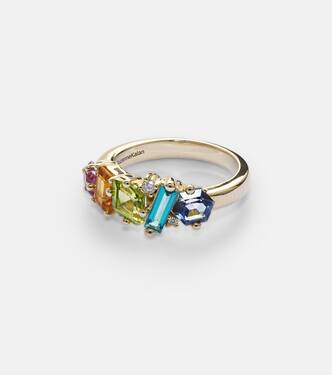 Nadima Glimmer 14kt gold ring with topaz, citrine and diamonds | Suzanne Kalan