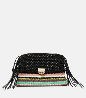 Penelope Small leather-trimmed clutch | Chloé