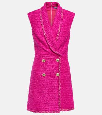 Double-breasted tweed minidress | Rebecca Vallance