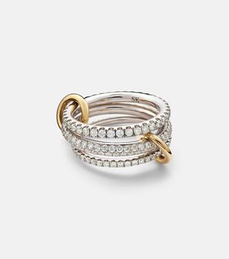 Nova sterling silver and 18kt gold ring with diamonds | Spinelli Kilcollin