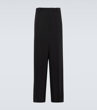 Mid-rise wide-leg twill pants | Balenciaga