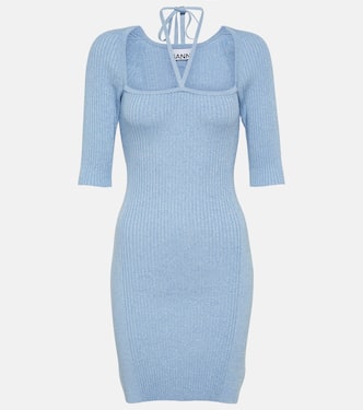 Mélange knit mini dress | Ganni