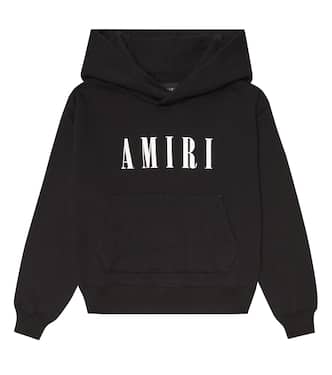 Logo-print cotton jersey hoodie | Amiri Kids