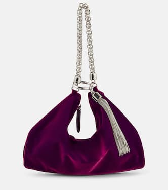Callie Small velvet tote bag | Jimmy Choo