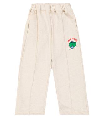 Printed cotton-blend jersey sweatpants | Jellymallow