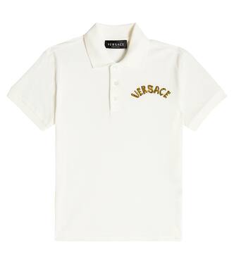Polo in cotone piqué con logo | Versace Kids