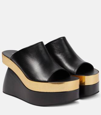 Mules compensées en cuir | Dries Van Noten