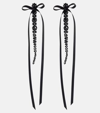 蝴蝶结缀饰水晶耳坠 | Simone Rocha