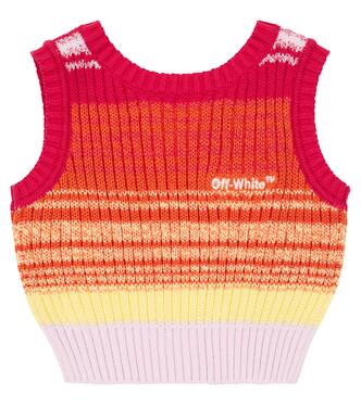 Gilet in maglia di cotone | Off-White Kids