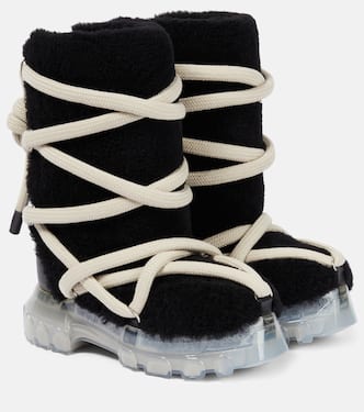 Ankle Boots Lunar Tractor aus Shearling | Rick Owens
