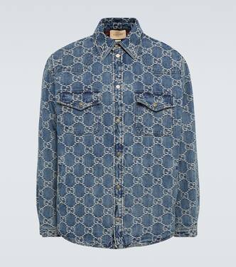 GG jacquard denim jacket | Gucci