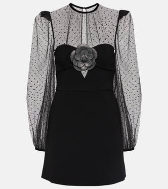 Yvonne floral-appliqué minidress | Rebecca Vallance