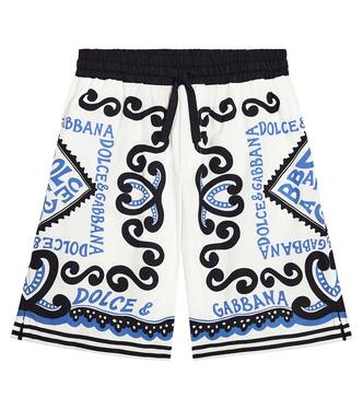 Logo printed cotton Bermuda shorts  | Dolce&Gabbana Kids