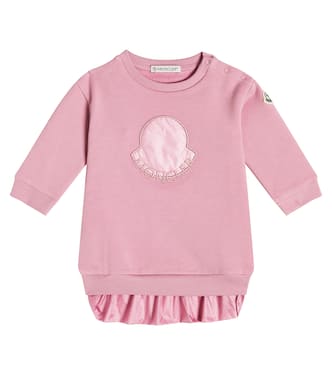 Baby logo cotton-blend sweater dress | Moncler Enfant