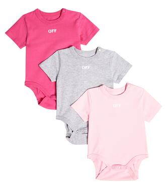 婴幼儿 — 棉质连身衣3件套装 | Off-White Kids