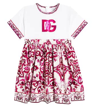 Majolica printed cotton dress | Dolce&Gabbana Kids