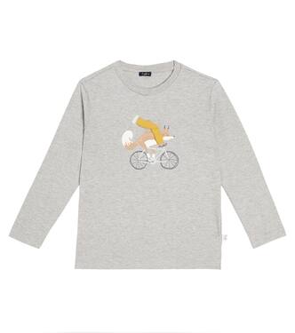 Printed cotton jersey T-shirt | Il Gufo