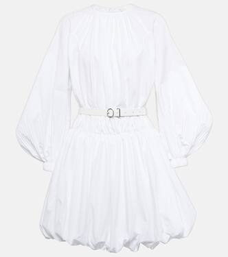Vestido corto en popelín de algodón | Jil Sander