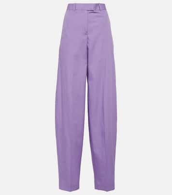 Jagger high-rise wide-leg pants in purple - The Attico | Mytheresa