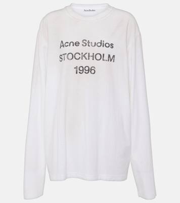 T-Shirt aus einem Baumwollgemisch in Weiß - Acne Studios | Mytheresa