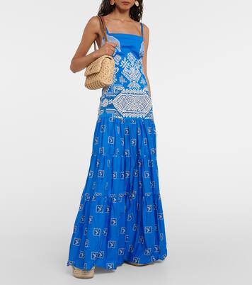 Maxikleid Amancay aus Baumwolle in Blau - Johanna Ortiz | Mytheresa 
