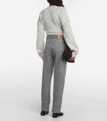 Twisted straight jeans in grey - Toteme | Mytheresa