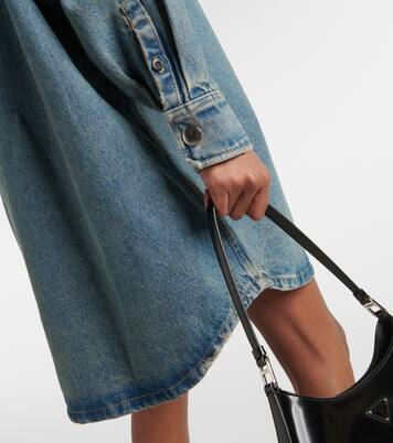 Oversize-Hemdblusenkleid aus Denim in Blau - Prada | Mytheresa 