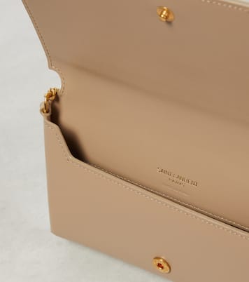 Smartphone-Etui Cassandre aus Leder in Beige - Saint Laurent 