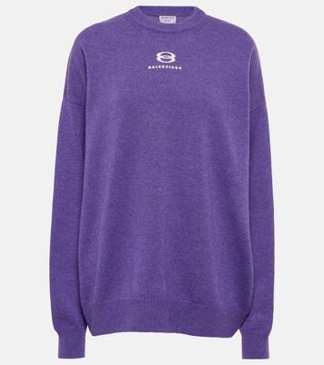 Pull en cachemire à logo | Balenciaga