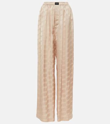 Hose BB Monogram aus Jacquard in Grau - Balenciaga | Mytheresa